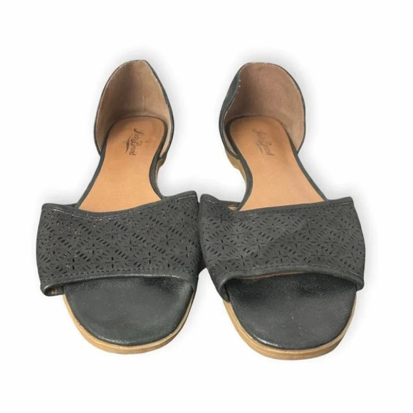 Lucky Brand Black  Leather Open Toe Sandals - Picture 2 of 7